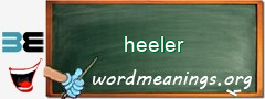 WordMeaning blackboard for heeler